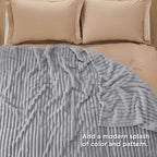 Bedsure GentleSoft King Size Blanket for Bed - Cozy Soft Blankets for Women, Cute Large Fleece Throws for Girls, Light Grey, 108x90 Inches