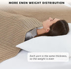 L'AGRATY Knitted Weighted Blanket - 50"x60" 7lbs Cooling Chunky Knit Heavy Blanket for Adults Braided Crochet Throw Thick Cable Yarn Knit Decorative No Beads Evenly Weighted Machine Washable