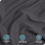 Bare Home Bedding Duvet Cover Oversized Queen - Premium 1800 Super Soft Collection - Lightweight, Cooling - Soft Breathable Bedding Duvet Cover (Oversized Queen, Forged Iron Grey)