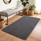Keeko 2x4 Area Rugs for Living Room, Soft Modern Memory Foam Bedroom Rug Washable Indoor Rug Low Pile Minimalist Non Slip Carpet for Kids Nursery Dorm Room Home Decor Dark Grey