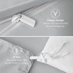 Bedsure Duvet Cover California King Size - Soft Double Brushed Bedding Set for Kids & Adults, Zipper Closure, 3 Pieces, Includes 1 Duvet Cover (104"x98") & 2 Pillow Shams, NO Comforter, Silver Grey