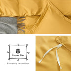 Bedsure Duvet Cover King Size - Soft Double Brushed Bedding Set for Kids & Adults, Zipper Closure, 3 Pieces, Includes 1 Duvet Cover (104"x90") & 2 Pillow Shams, NO Comforter, Golden Yellow