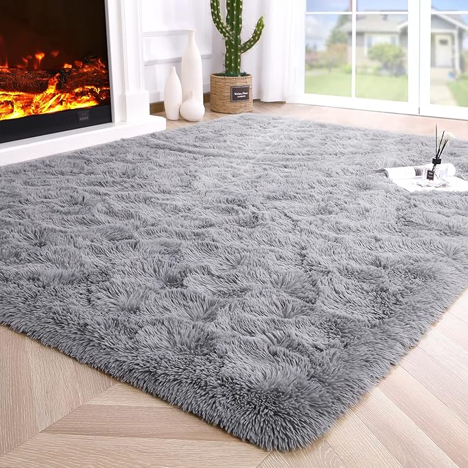 Noahas Extra Large 10x14 Area Rugs for Living Room,Fluffy Grey Bedroom Rug,Big Thick Plush Shag Non-Skid Soft Shaggy Throw Carpet