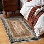 RUGSREAL Entryway Area Rug 2x3 Small Rug Machine Washable Bedroom Area Rug Non Slip Bathroom Mat Stain Resistant Kitchen Mat Farmhouse Carpet Modern Rustic Rug for Living Room Dining Room, Sand/Bronze