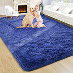 Noahas Extra Large 9x12 Area Rugs for Living Room,Fluffy Navy Blue Bedroom Rug,Big Thick Plush Shag Non-Skid Soft Shaggy Throw Carpet