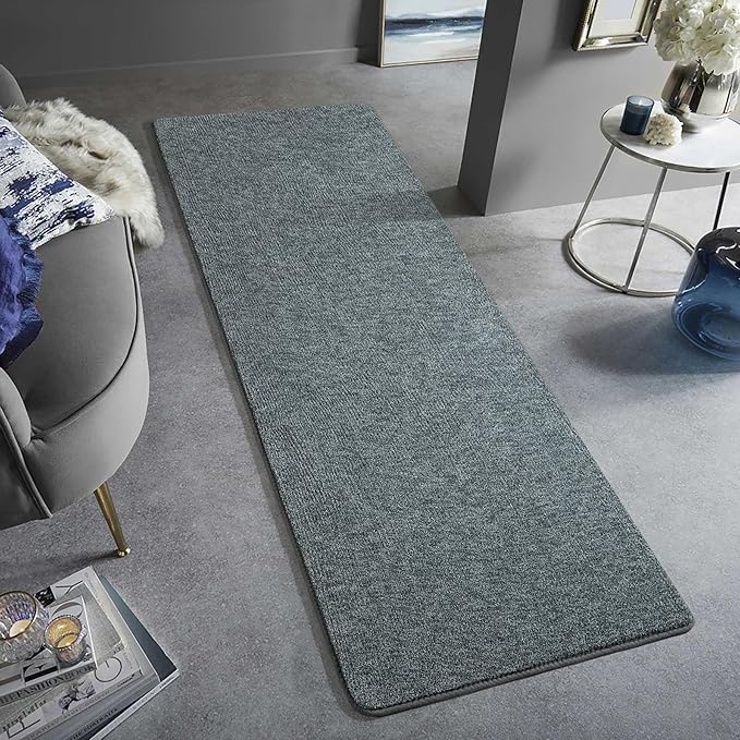 Keeko Soft 2x6 Runner Rug, Bedside Rugs for Bedroom Living Room Small Area Throw Rugs Indoor Runner Hallway Carpets Memory Foam Laundry Room Rug for Teen Kids Nursery Dorm Classroom Decor Grey