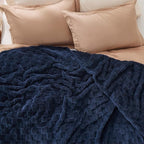 Bedsure GentleSoft King Size Blanket for Bed - Super Soft Cozy Blankets for Kids Girls, Large Fuzzy Fleece Throw for Bedroom Decor, Navy,108x90 Inches