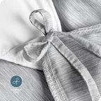 Bare Home Bedding Duvet Cover Queen Size - Premium 1800 Super Soft Collection - Lightweight, Duvet Cover - Soft Textured Bedding (Queen, Heathered Pewter)