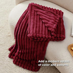 Bedsure GentleSoft Red Fleece Blanket for Couch - Cozy Soft Blankets for Women, Cute Small Throws for Girls, 50x70 Inches