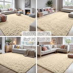 4x6 Area Rugs for Living Room Rug: Soft Fluffy Shag Beige Rugs for Bedroom, Non-Slip Large Fuzzy Plush Rug Indoor Floor Carpet for Nursery Kids Boys Girls Room, Dorms, Playroom, Modern Home Decor
