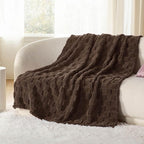 Bedsure GentleSoft Brown Throw Blanket for Couch - Super Soft Cozy Blankets Gifts for Kids Girls, Cute Small Fleece Throws for Bedroom Home Decor, 50x70 Inches