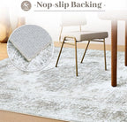 XLUEZ Area Rug 4x6 Vintage Rug, Machine Washable Vintage Distressed Medallion Rug Non-Slip Soft Low Pile Large Indoor Rugs for Bedroom Kitchen Dining Room Office(Taupe,4'x6')