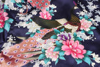 Women's Short Kimono Robes Bride and Bridesmaid Satin Floral Bathrobe Peacock Sleepwear Dressing Gown for Wedding Party