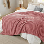 Bedsure GentleSoft Dusty Pink Fleece King Blanket for Couch - Super Soft Cozy Blankets for Women, Cute Small Blanket for Girls, 108x90 Inches