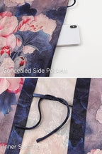 PRODESIGN Kimono Robes for Women - Long Silky Sleepwear Nightgown Bathrobe Floral Dressing Gowns Blouse Bride Bridesmaid Robe