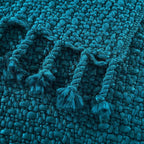 Home Soft Things Basket Weave Throw Blanket, Soft Cozy Warm Blanket with Braided Decorative Throw for Couch Sofa Outdoor Indoor, Teal, 50''x60