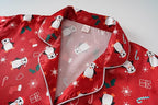 Vozanet Women's Short Sleeve Satin Pajama Sets Silky Ladies Button Down Loungewear Plus Size Nighty Shorts Sets XL to 5XL