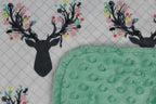 Dear Baby Gear - Reversible Baby Blankets - Soft Nursery Blanket for Newborn - Toddler Blankey - Throw Blanket for Boys & Girls - Infant Blankets - 40x30 (Girl Antler Flowers - Mint Dot)