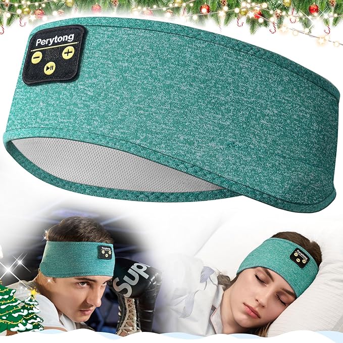 Sleep Headphones Wireless, Bluetooth Headband Sports Sleeping Headphones Sleep Mask Earbuds Breathable Music Headband with Bluetooth 5.4, Perfect for Side Sleepers Sleeping Travel Workout Running