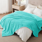 Bedsure GentleSoft Blue Full Blanket for Couch - Cozy Soft Blankets for Women, Cute Small Fleece Throws for Girls, Birthday Gifts for Women Decor Gifts for Mom, Blue Fog, 84x90 Inches