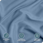 Bare Home Bedding Duvet Cover Queen Size - Premium 1800 Super Soft Collection - Lightweight, Cooling Duvet Cover - Soft Breathable Bedding (Queen, Coronet Blue)