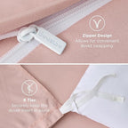 Bedsure Duvet Cover King Size - Soft Double Brushed Bedding Set for Kids & Adults, Zipper Closure, 3 Pieces, Includes 1 Duvet Cover (104"x90") & 2 Pillow Shams, NO Comforter, Blush Pink