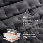 Bedsure King Quilt - Charcoal Bedspread King Size & Lightweight Comforter, Modern Coverlet with Clover Pattern, Ultra Soft All-Season Bedding, 106 x 96 Inches | Stitch-Free Quilting, Ultra Soft, Lightweight, Machine Washable, Pet-Friendly