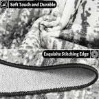 Runner Rug 2x6 Washable Rug Runners for Hallways Kitchen Non-Slip Rugs Abstract Print Soft Faux Wool Carpet Runner for Entryway Indoor, Bedroom Bedside, Laundry, Dorm, Home Decor (Black and Grey)