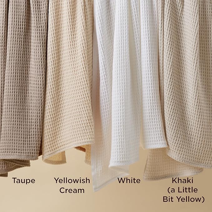 Bedsure Gentlesoft 100% Cotton Blanket Twin XL Size for College Dorm - Breathable and Soft for Spring Summer, Waffle Weave Twin Blanket for Bed, Dorm Room Essentials, Light Beige, 66x90 inches