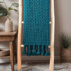 Home Soft Things Basket Weave Throw Blanket, Soft Cozy Warm Blanket with Braided Decorative Throw for Couch Sofa Outdoor Indoor, Teal, 50''x60