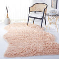 SAFAVIEH Faux Sheep Skin Collection 6' x 9' Light Pink FSS115U Silken Glam 2.35-inch Thick Area Rug
