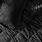 Intelligent Design King Comforter Set, Velvet Comforter Set , Luxury Diamond Quilting Comforter Set, Fluffy Comforter Bed Set with Decorative Pillowand 2 Shams, 4 Piece Black, King/ Cal King