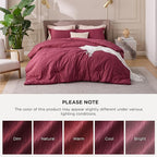 Bedsure Queen Comforter Set - Dark Red Comforter Queen Size, Soft Bedding for All Seasons, Cationic Dyed Bedding Set, 3 Pieces, 1 Comforter (90"x90") and 2 Pillow Shams (20"x26"+2")