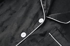 Hupohoi Unisex Girls Boys Kids Pajama Sets Button Down Satin Sleepwear Nighty 3PCS Silky Lounge Sets Nightwear