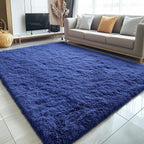 OLANLY 6x8 Machine Washable Large Area Rugs for Living Room, Bedroom, Soft Fluffy Shaggy Bedside Rug, Indoor Floor Carpet for Kids Girls and Boys, Dorms, Nursery, Home Decor Aesthetic, Navy Blue