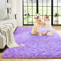 Noahas Fluffy 3x5 Purple Rugs for Bedroom Girls,Shaggy Kids Rug,Thick Shag Throw Floor Carpet,Soft Non-Slip Dorm Nursery Area Rugs for Living Room Home Decor