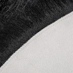 linmopm Faux Fur Rug Sheepskin Shag Fluffy Fuzzy Black 4x6 ft Rugs for Bedroom Bedside Bed Floor Living Room Plush High-Density Cushion Carpet Super Sofa Cover