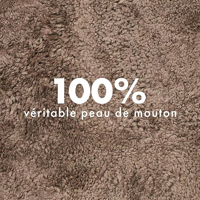 Nordic Sheep Real Sheepskin Rug Short Hair 2x3 ft | Bedside Rugs for bedrooms, Sofa, Chair or Dining Table | Each Sheepskin is Unique and Created by Nature | Small Fluffy Rug in Light Brown