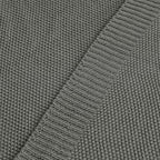 Longhui bedding Medium Grey 100% Cotton Cable Knit Lightweight Throw Blanket for Couch Sofa Bed Home Décor, Bonus Laundering Bag, Gray Color 50“ x 60” Machine Washable