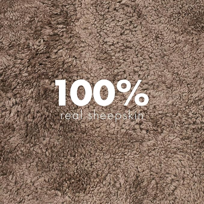 Nordic Sheep Real Sheepskin Rug 2x6 ft | Sheepskin Rugs for Living Room and Sofa | Large Bedside Rugs for Bedrooms is Breathable & Heat-regulating | Fluffy Rug in Color Light Brown