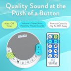 Serene Evolution White Noise Sound Machine with Remote Control - 70 Sound Options for Sleeping Adults and Babies - White Noise Machine for Office Privacy, Noise Canceling with Ocean and Rain Sounds