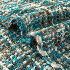 Multi-Color Teal Cable Woven Throw Blanket for Couch,50"X60" Boho Style Textured Blankets for Home Decor,Super Soft Warm Cozy Chunky Blanket with Decorative Tassels for Bed and Sofa