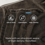 Bedsure GentleSoft Fleece Throw XL Blanket Brown - 300GSM Soft Lightweight Plush Cozy Blankets for Bed, Sofa, Couch, Travel, Camping, 50x70 inches