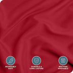 Bare Home Bedding Duvet Cover Full Size - Premium 1800 Super Soft Collection - Lightweight, Cooling Duvet Cover - Soft Breathable Bedding (Full, Red)