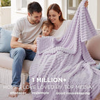 Bedsure GentleSoft Lavender Fog Twin Blanket for Bed - Cozy Soft Blankets for Women, Cute Large Throws for Girls, 66x90 Inches