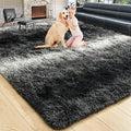 Noahas Large Fluffy 8x10 Area Rugs for Living Room Bedroom,Black and White Thick Shag Throw Rug,Big Soft Shaggy Bedside Non-Slip Plush Dorm Nursery Kids Carpet
