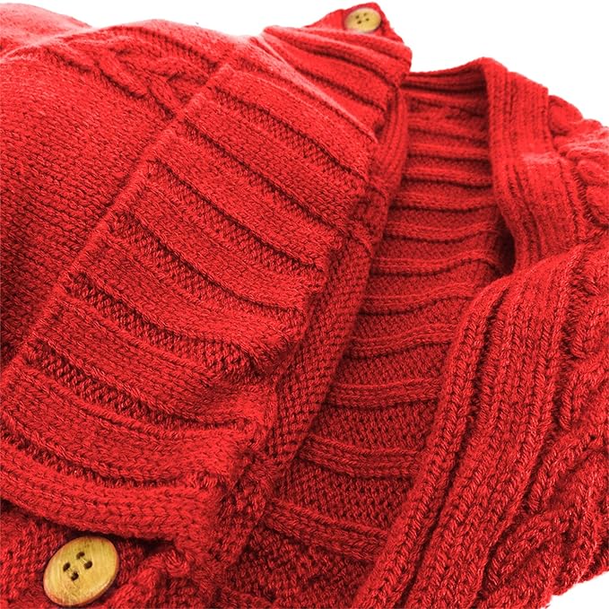 XMWEALTHY Newborn Baby Wrap Swaddle Blanket Knit Sleeping Bag Receiving Blankets Stroller Wrap for Baby Red 0-6 Month