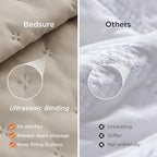 Bedsure California King Quilt - Linen Bedspread California King Size & Lightweight Comforter, Modern Farmhouse Coverlet with Clover Pattern, Ultra Soft All-Season Bedding, 111x106 Inches | Stitch-Free Quilting, Ultra Soft, Lightweight, Machine Washable...
