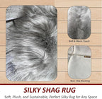 LAMBZY Bear Skin Rug Super Soft Fluffy Faux Fur for Bedroom Floor Sofa Living Room High-Density Plush Shaggy Carpet Sofa Cover Bedside Sheepskin Rug (3'x5', Grey)