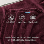 Bedsure GentleSoft Fleece Blankets Queen Size Red Burgundy - Bed Blanket Soft Lightweight Plush Fuzzy Cozy Luxury Microfiber, 90x90 inches